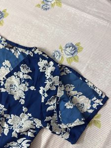 Navy blue Darzi Brand Slit dress/Kurta