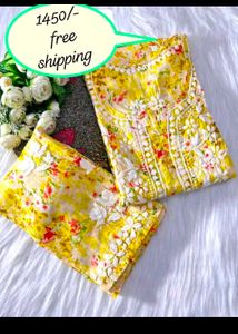Handwork Chicken Kari Kurti Plazo Set