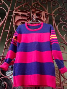 Red And Blue Checked Sweater