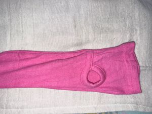 Pink Long Sleeve Crop Top