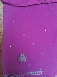 Pink Embellished Saree &amp; Blouse