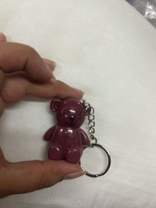 Teddy Bear Lipstick With Keychains