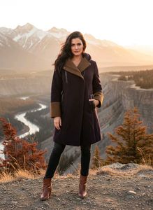 Stylish Two-Tone Coat