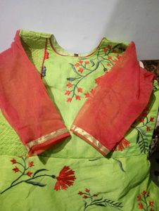 Beautiful Embroidered Pure Cotton Outfit