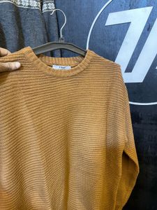 Tan Knit Pullover Sweater