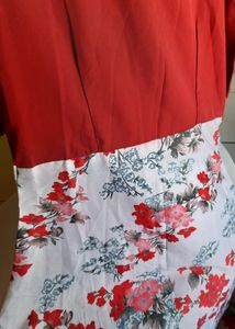 Colour Block Floral Dress