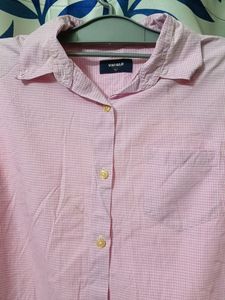 Pink Women Half Sleeve Shirt