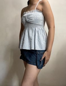blue bow top