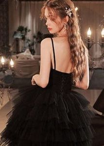 Beautiful royal black red carpet dress
