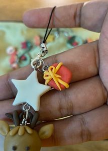 Reindeer With A Gift Charm
