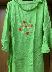 Green Embroidered Tunic