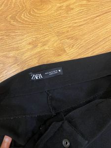 Zara Ribbed Pants With Slit