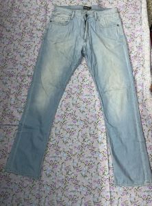 Lee 34 Inch Sky Blue Cotton Spandex Jeans