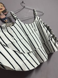 striped tank flare top