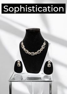 Sparkling Silver Necklace &amp; Earring Set