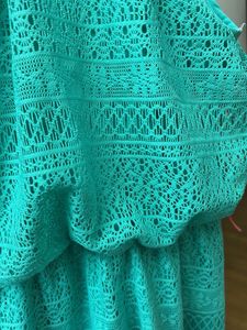 Aqua Lace Maxi Dress