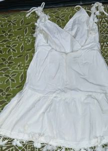 White Backless Dress