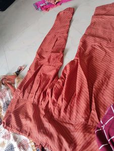 Leaf Print punjabi Kurta with cold shoulders