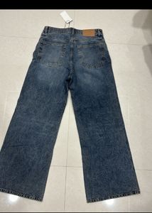 Dark Blue Wide Leg Jeans