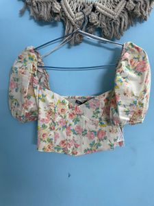 Floral Puff Sleeve Top