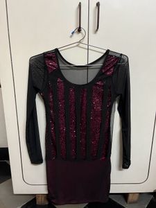 Black & Pink Sequin Dress