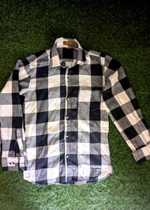 black and white check shirt for Men
