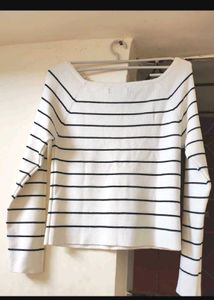 Striped Square Neck Top