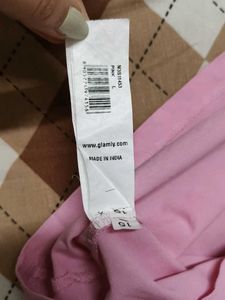 Madame Pink Brand Embossed Print Cotton Tshirt