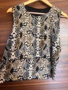 Animal Print Sleeveless Top