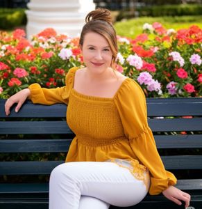 Chic Mustard Peplum Top