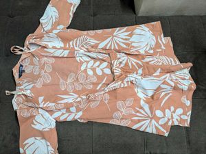 Floral Comfortable Night Dress With Shrug