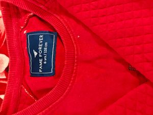 Fame Forever Red Happy Top