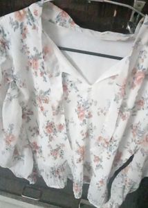 White Floral Top
