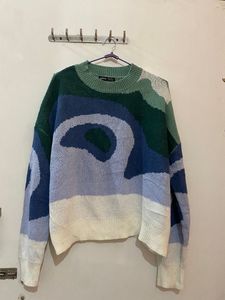Abstract Knit Sweater