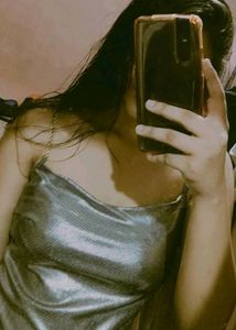 Sparkly Mini Dress with Chain Straps