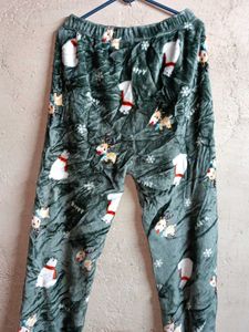 2PCS PLUS SIZE Fashion Fleece Night Suit