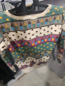 Patterned Long Sleeve Top