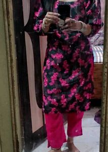 Pink And Black Co-ord Set