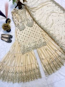 🆕️🆕️Heavy sharara set fully Stitched