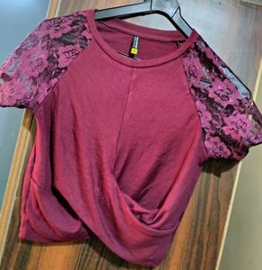 Plum Crop Top