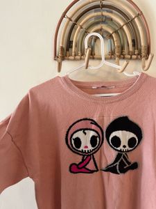 Cute Graphic Print Sweater