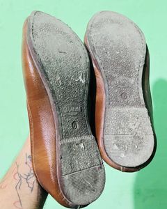 Brown Leather Khussa Jutti