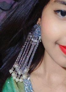 Elegant Silver Tone Dangle Earrings