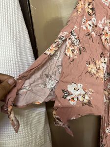 Pink Open Sleeve Dress - MODE