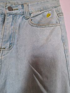 Light Wash Straight Leg Jeans
