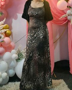 Leopard Print Slip Dress