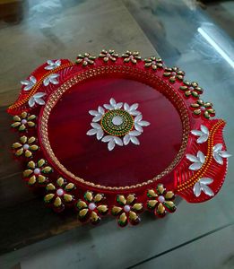 Decorative Pooja (roli teeka) Thali