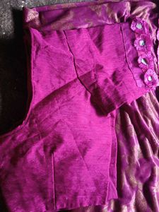 Purple Embellished Saree