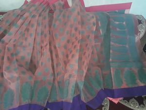 new cotton silk net saree