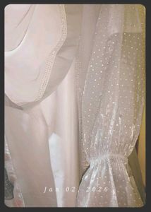 Elegant Abaya with Shimmer Sleeves